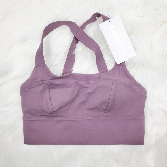 NWT Athleta Purple Formation Longline Sports Bra - Picture 4 of 7